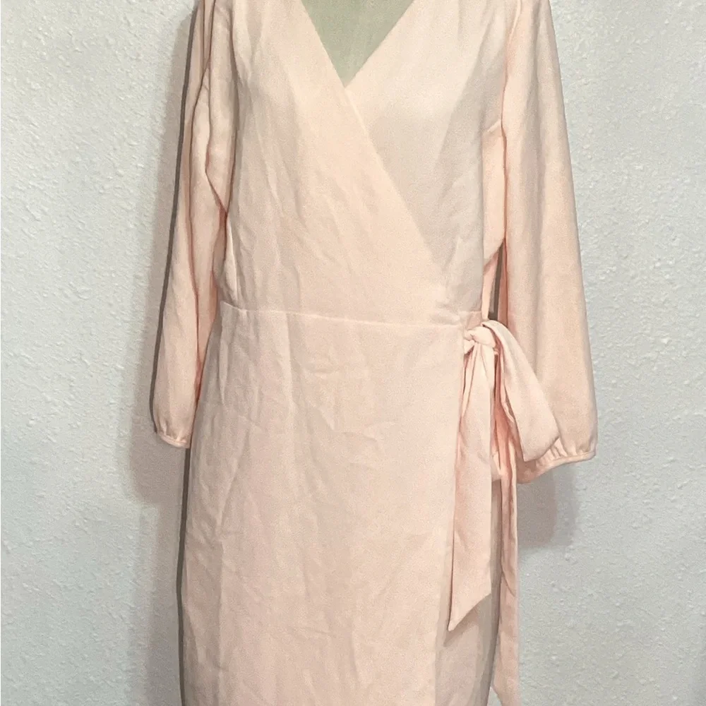 J. Crew Blush Pink 365 Classic Wrap Dress size 16